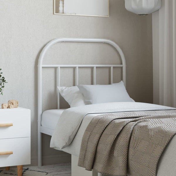 Weißes Metallkopfteil H 75cm