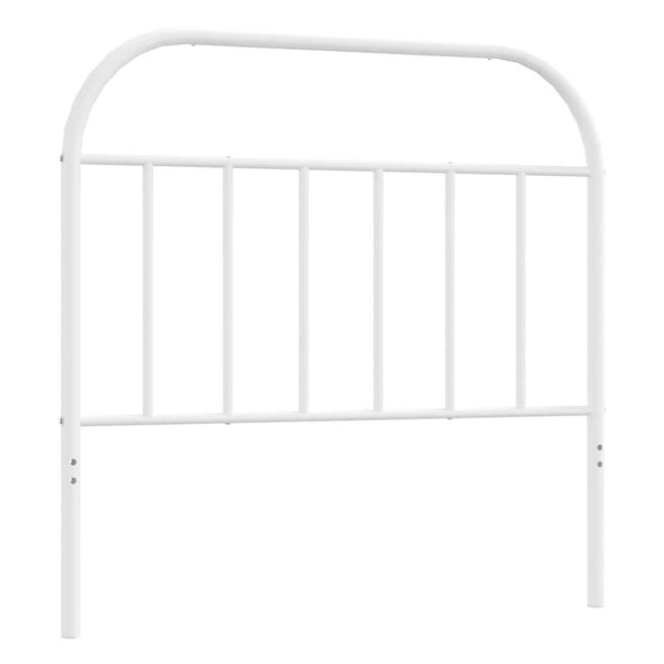 Weißes metallenes Kopfteil ist 100cm