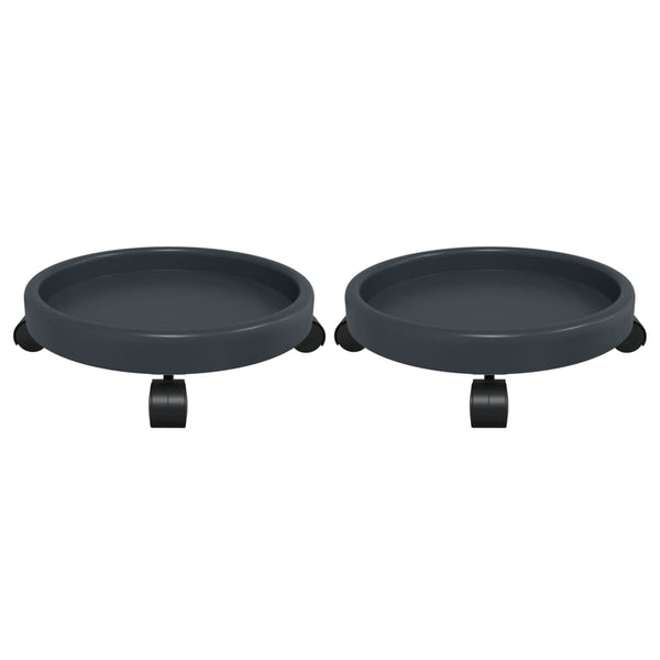 Harmaa kasvirullakot pyörillä Dervis halkaisija 34cm (2 kpl 35 kg)