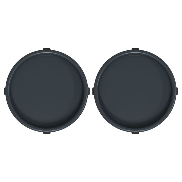Harmaa kasvirullakot pyörillä Dervis halkaisija 34cm (2 kpl 35 kg)