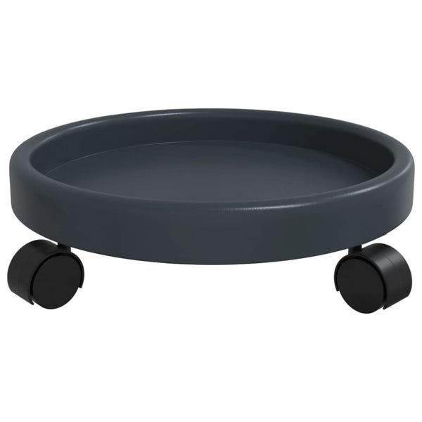 Harmaa kasvirullakot pyörillä Dervis halkaisija 34cm (2 kpl 35 kg)