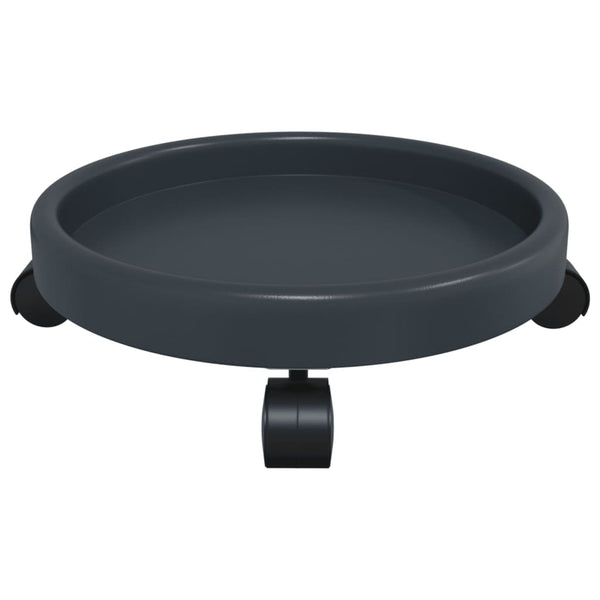 Harmaa kasvirullakot pyörillä Dervis halkaisija 34cm (2 kpl 35 kg)