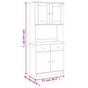Schrank unter Jaycee 77x35x165cm (Kiefer)