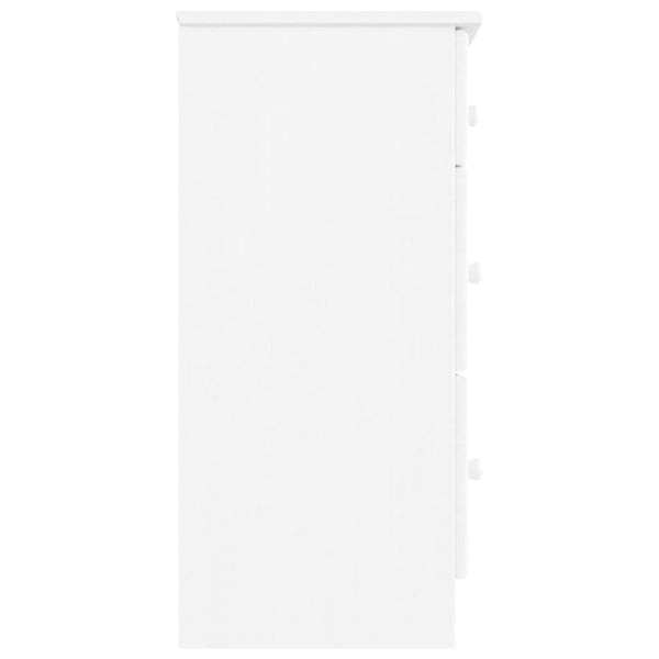 Weiße Kommode Venel 112x35x73cm (Kiefer)