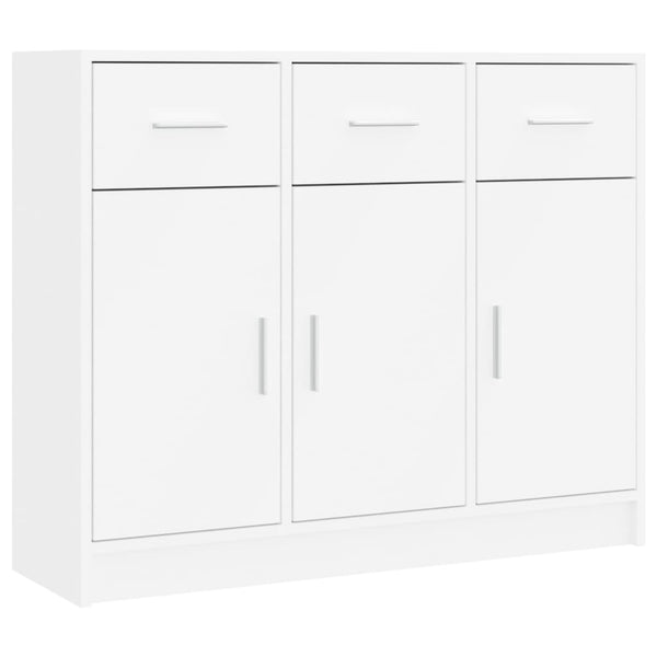 Weißes Sideboard Stevca 91x28x75cm (Holz)