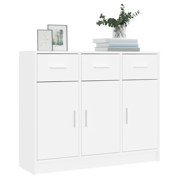Weißes Sideboard Stevca 91x28x75cm (Holz)
