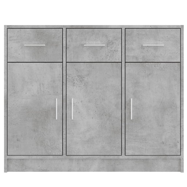 Sideboard Stevca 91x28x75cm betongrau (Holz)