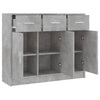 Sideboard Stevca 91x28x75cm betongrau (Holz)