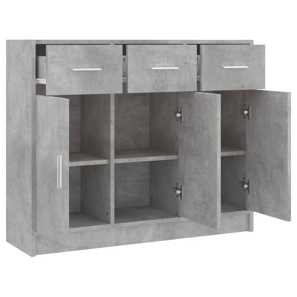 Sideboard Stevca 91x28x75cm betongrau (Holz)