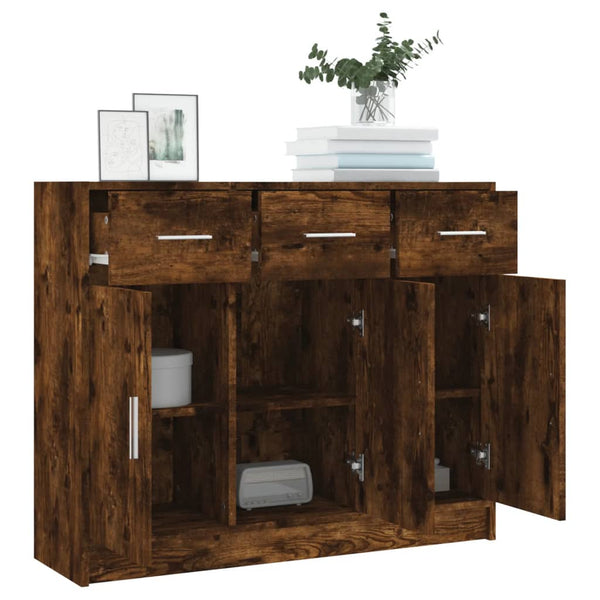 Räuchereiche Sideboard Stevca 91x28x75cm (Holz)
