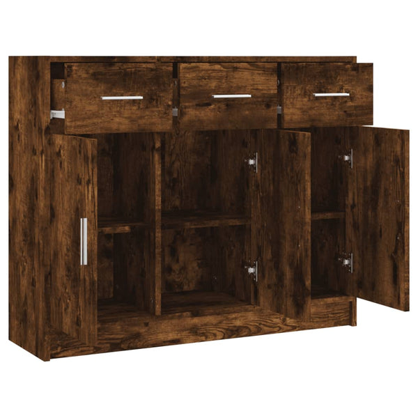 Räuchereiche Sideboard Stevca 91x28x75cm (Holz)