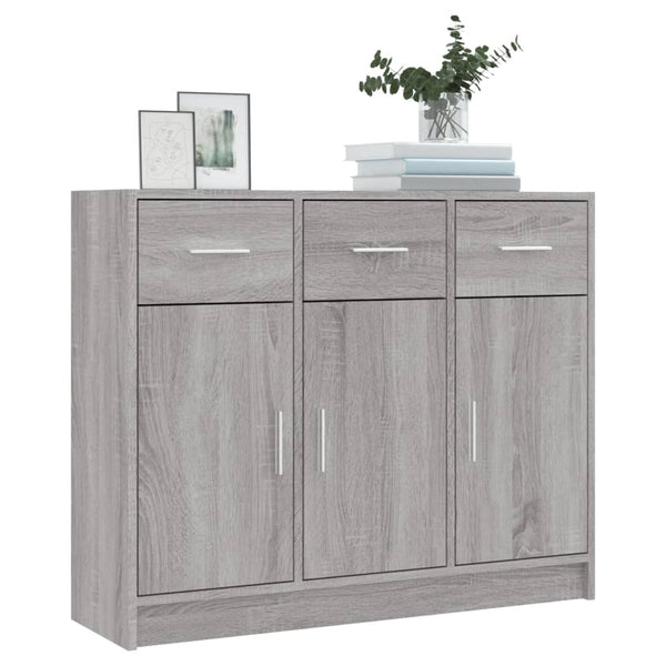 Graues Sideboard Stevca 91x28x75cm (Holz)