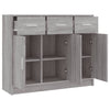 Graues Sideboard Stevca 91x28x75cm (Holz)