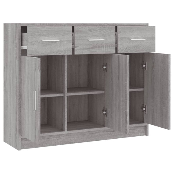 Graues Sideboard Stevca 91x28x75cm (Holz)