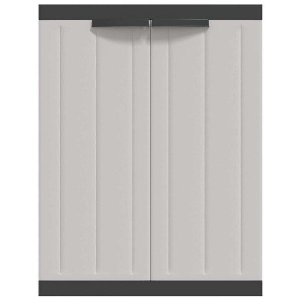 Harmaa ja musta puutarhan varastokaappi Iecret 65x37x85cm (pp)