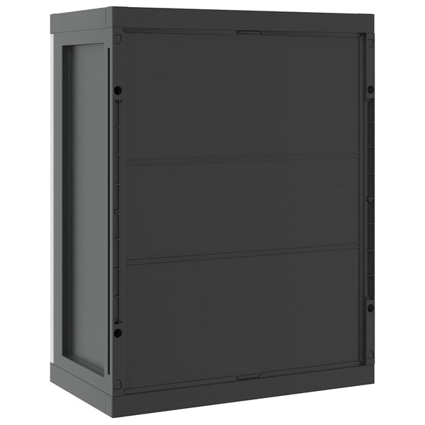 Harmaa ja musta puutarhan varastokaappi Iecret 65x37x85cm (pp)
