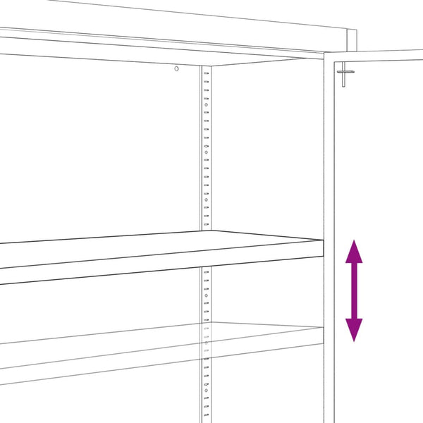 Weißer Aktenschrank Meyer 90x40x70cm (Stahl)
