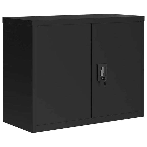 Schwarzer Archivschrank Meyer 90x40x70cm (Stahl)