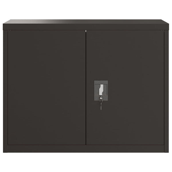 Schwarzer Archivschrank Meyer 90x40x70cm (Stahl)
