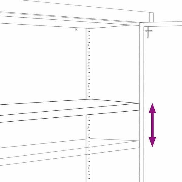 Schwarzer Archivschrank Meyer 90x40x70cm (Stahl)