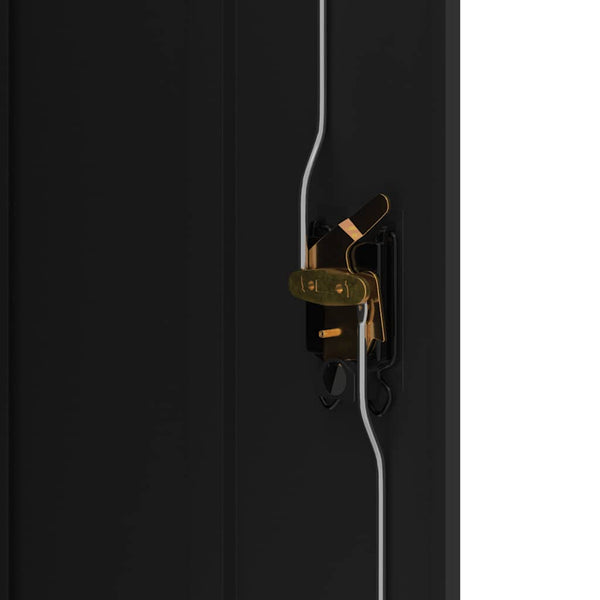 Schwarzer Archivschrank Meyer 90x40x70cm (Stahl)