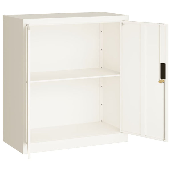 Valkoinen arkistokaappi Rahira 79x40x90cm (teräs)