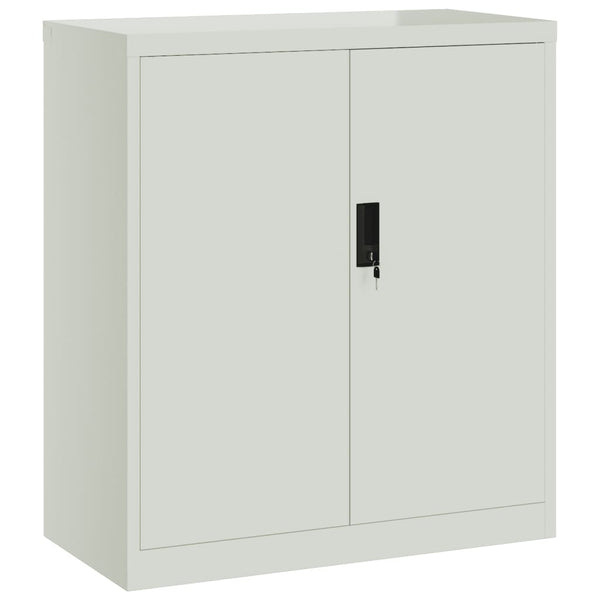 Hellgrauer Archivschrank Rahira 79x40x90cm (Stahl)