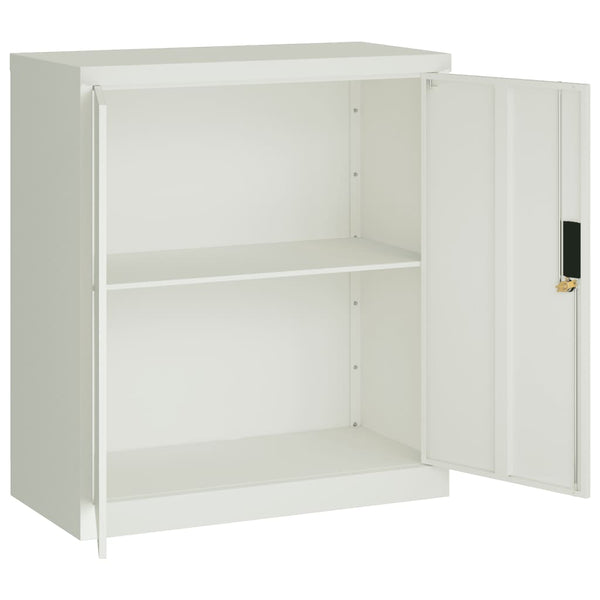 Hellgrauer Archivschrank Rahira 79x40x90cm (Stahl)