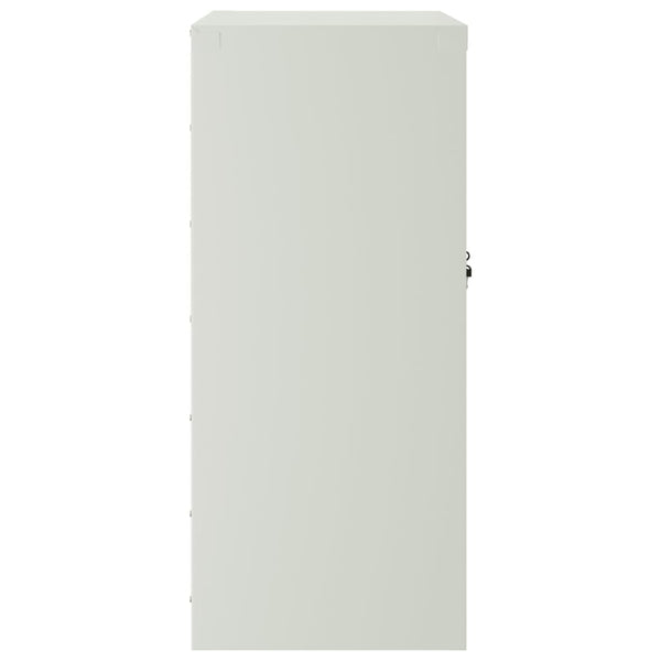 Hellgrauer Archivschrank Rahira 79x40x90cm (Stahl)
