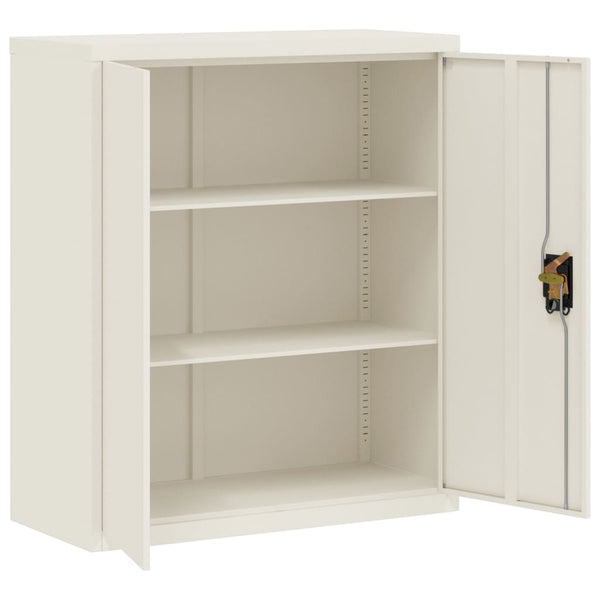 Weißer Aktenschrank Meyer 90x40x105cm (Stahl)