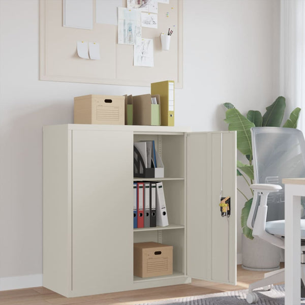 Weißer Aktenschrank Meyer 90x40x105cm (Stahl)