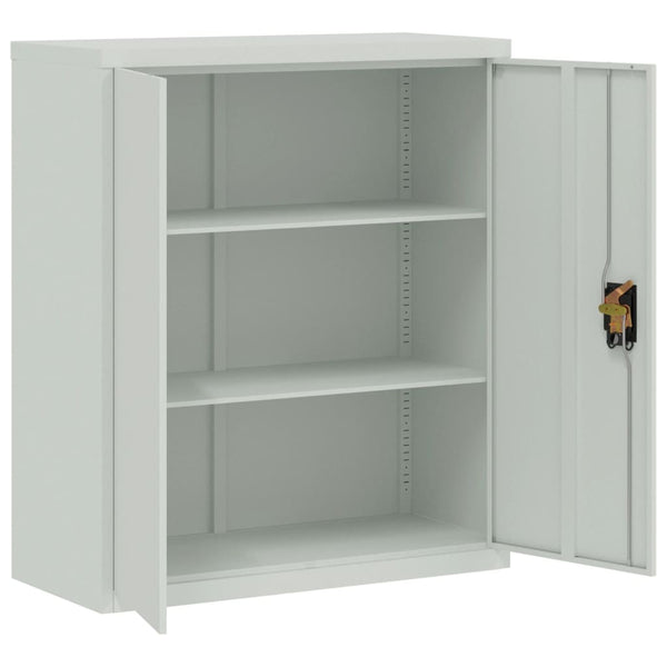 Hellgrauer Archivschrank Meyer 90x40x105cm (Stahl)