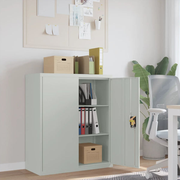 Hellgrauer Archivschrank Meyer 90x40x105cm (Stahl)