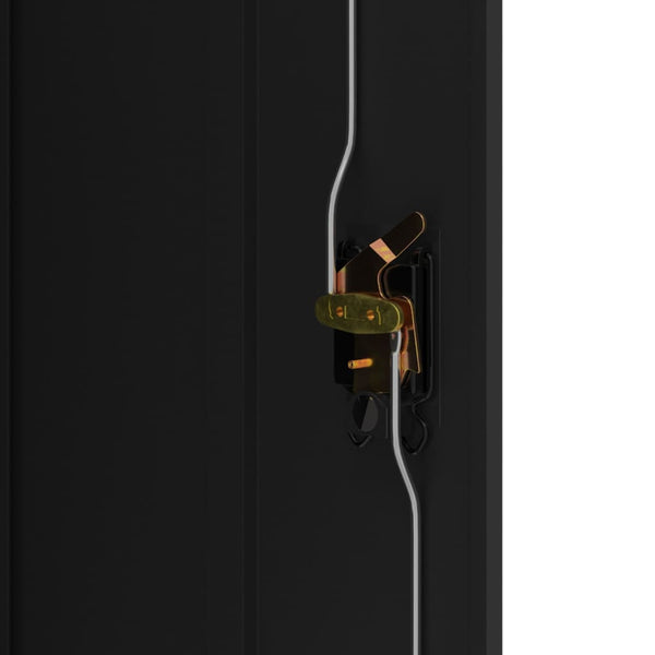 Schwarzer Aktenschrank Meyer 90x40x105cm (Stahl)