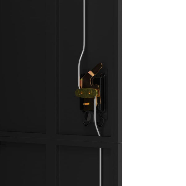 Schwarzer Aktenschrank Meyer 90x40x180cm (Stahl)