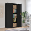 Schwarzer Aktenschrank Meyer 90x40x180cm (Stahl)