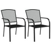 Anthrazitfarbene 3-teilige Outdoor-Essgruppe Lilieta Stahl