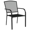 Anthrazitfarbene 3-teilige Outdoor-Essgruppe Lilieta Stahl