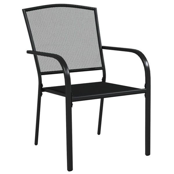 Anthrazitfarbene 3-teilige Outdoor-Essgruppe Lilieta Stahl