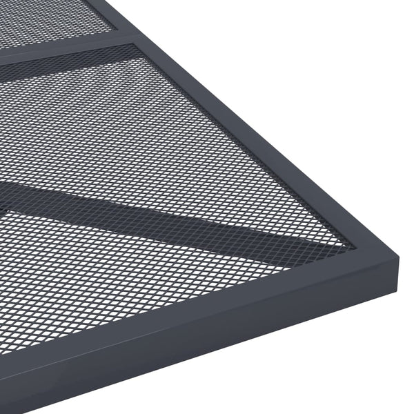 Anthrazitfarbene 3-teilige Outdoor-Essgruppe Lilieta Stahl