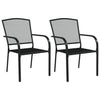 Anthrazitfarbene 3-teilige Outdoor-Essgruppe Lilieta (Stahl)
