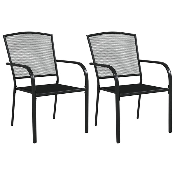Anthrazitfarbene 3-teilige Outdoor-Essgruppe Lilieta (Stahl)