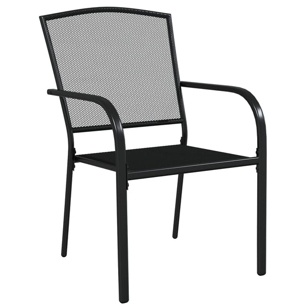Anthrazitfarbene 3-teilige Outdoor-Essgruppe Lilieta (Stahl)