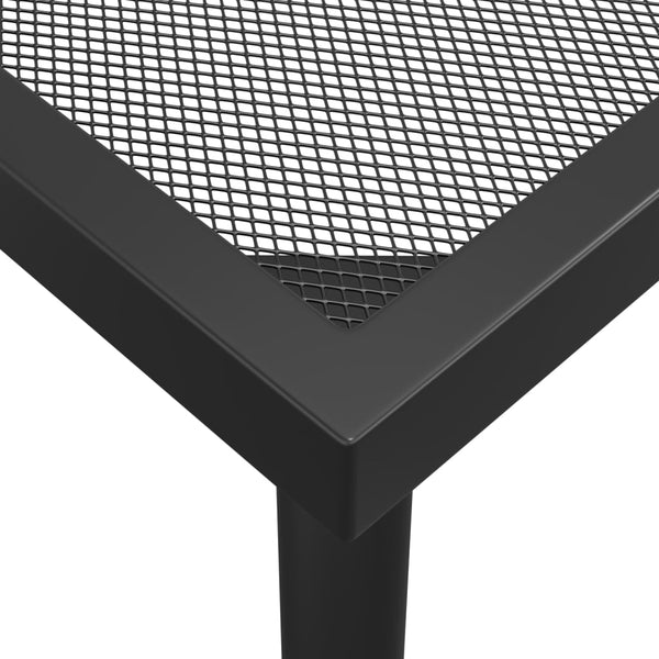 Anthrazitfarbene 3-teilige Outdoor-Essgruppe Lilieta (Stahl)