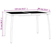 Anthrazitfarbene 3-teilige Outdoor-Essgruppe Lilieta (Stahl)