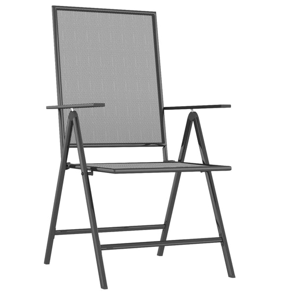 Mateiu 3-teilige Outdoor-Essgruppe Anthrazit (Stahl)
