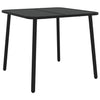 Baofeng 3-teiliges Outdoor-Esszimmer-Set aus Stahl, Anthrazit