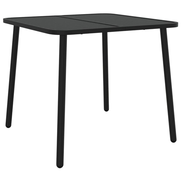 Baofeng 3-teiliges Outdoor-Esszimmer-Set aus Stahl, Anthrazit