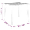 Baofeng 3-teiliges Outdoor-Esszimmer-Set aus Stahl, Anthrazit