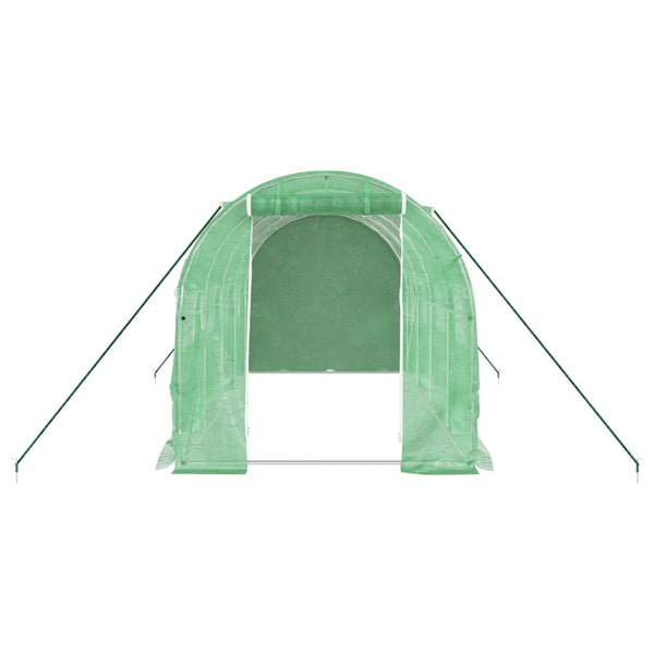 Grünes Gewächshaus mit Stahlrahmen Isguhi 8 m² 4x2x2 m
